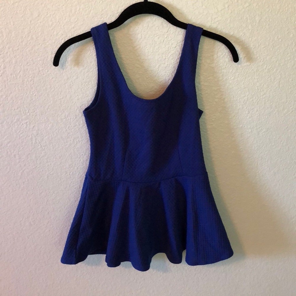 Navy blue peplum top